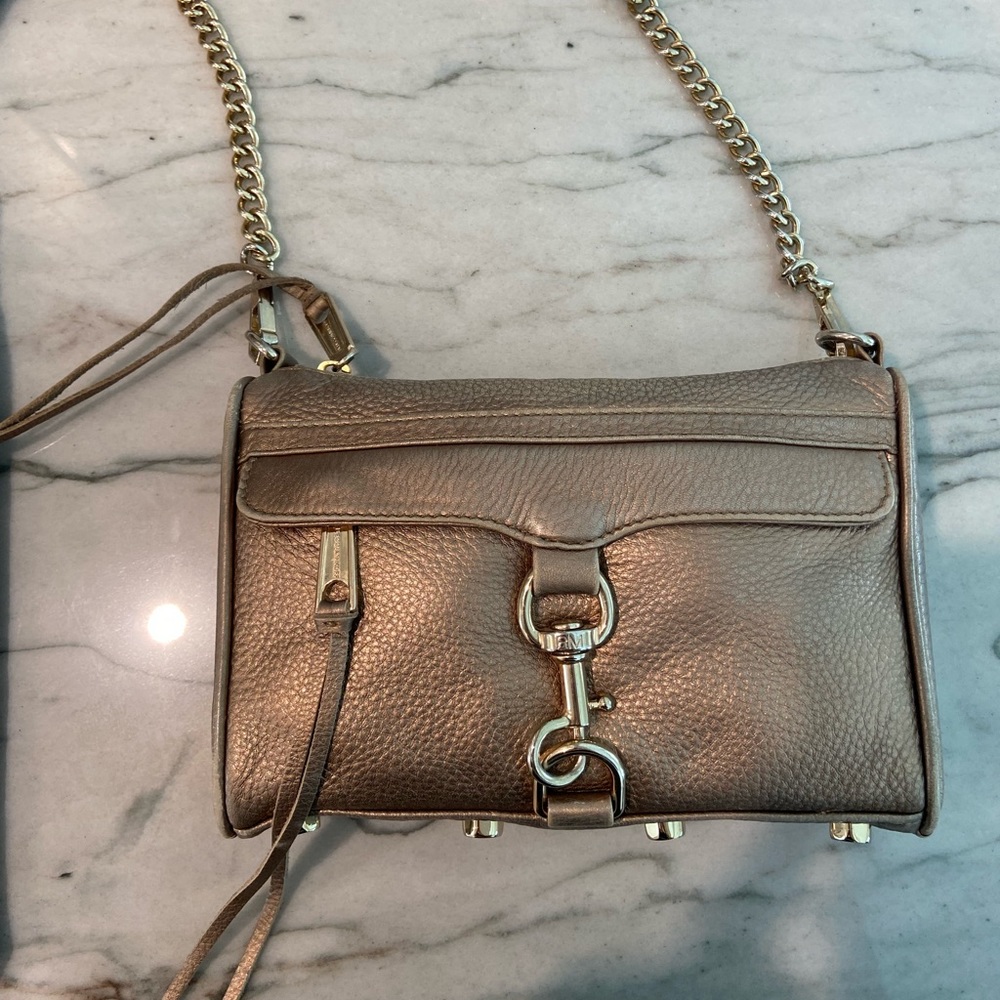 Rebecca Minkoff mini M.A.C. Crossbody Bag in Gold